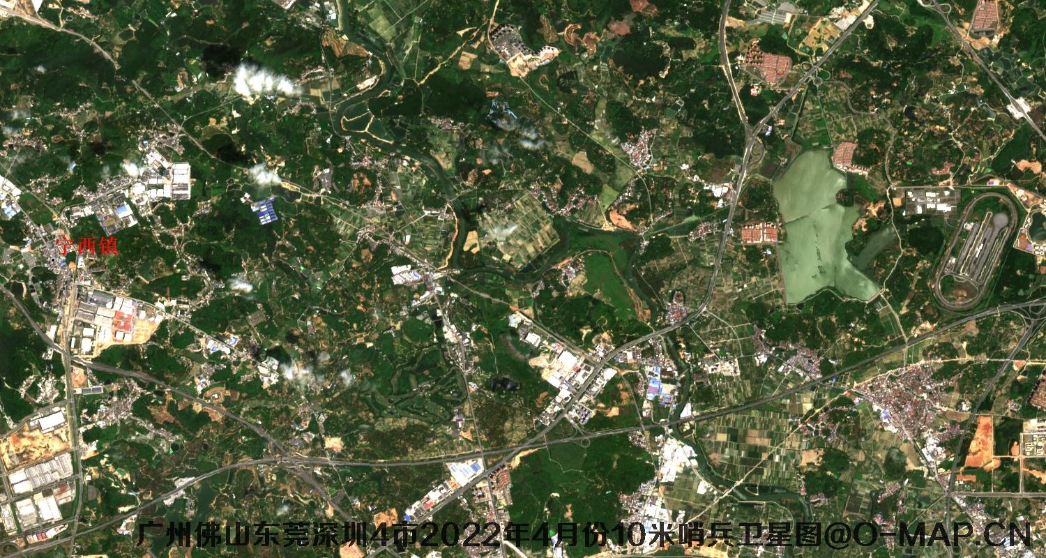 广东省广州市东莞市佛山市深圳市2022年4月份10米哨兵卫星图