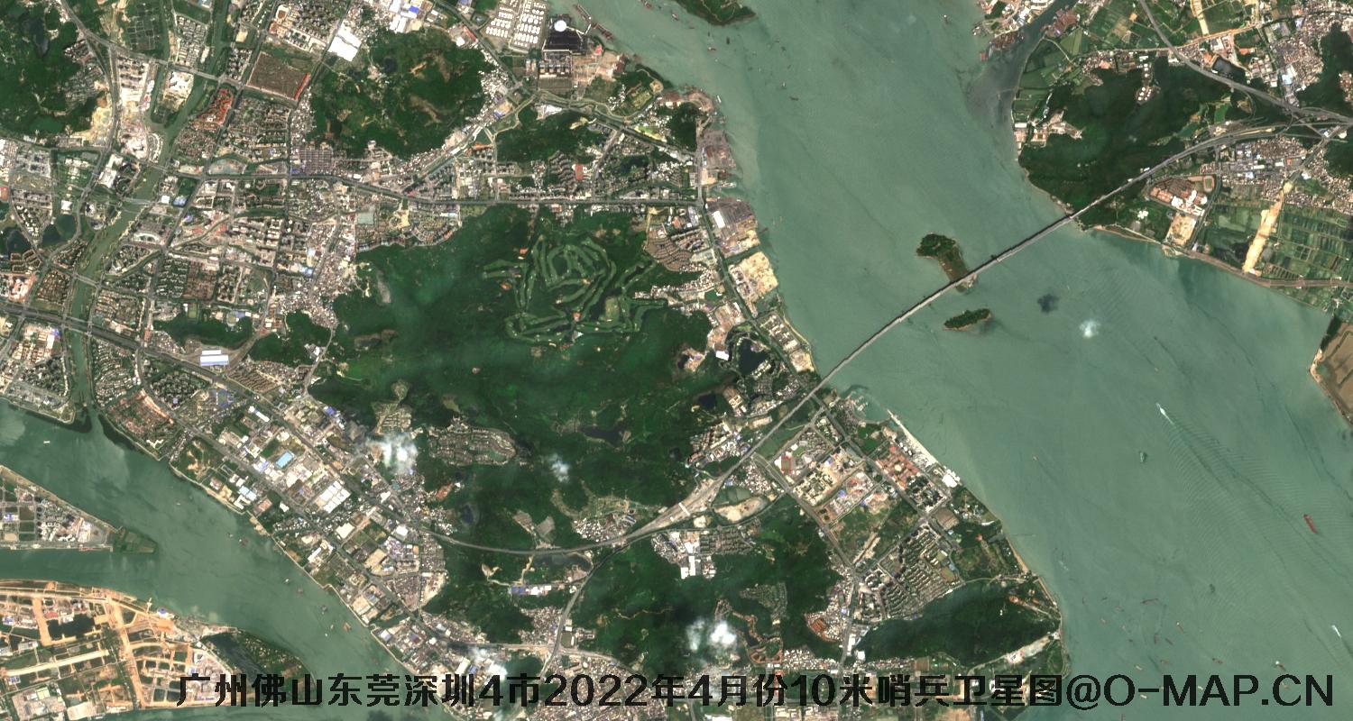 广东省广州市东莞市佛山市深圳市2022年4月份10米哨兵卫星图