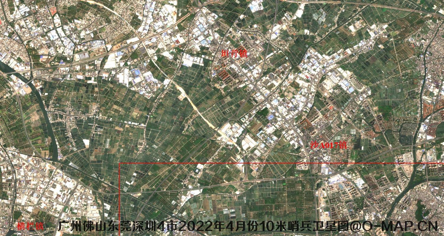 广东省广州市东莞市佛山市深圳市2022年4月份10米哨兵卫星图