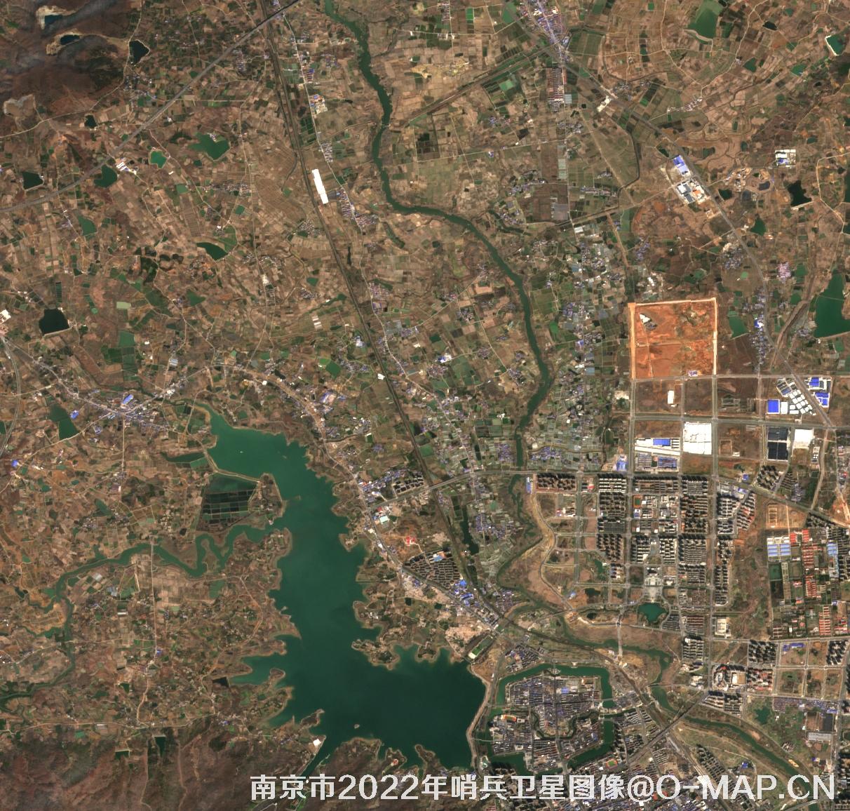 哨兵卫星2022年拍摄的南京市卫星图
