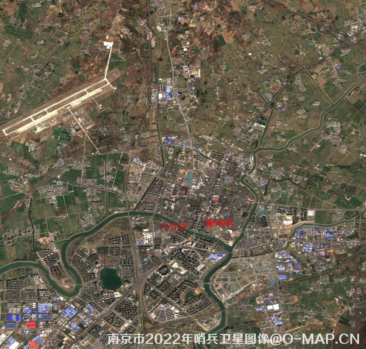 哨兵卫星2022年拍摄的南京市卫星图