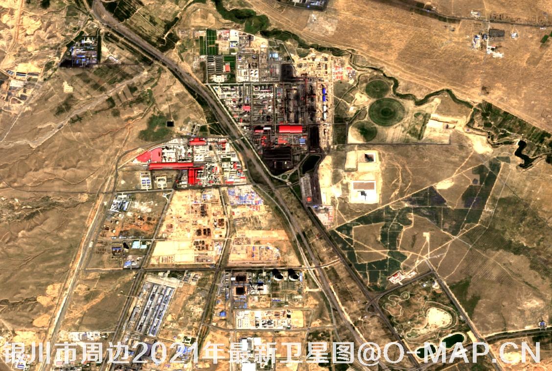 甘肃省银川市周边2021年最新卫星图