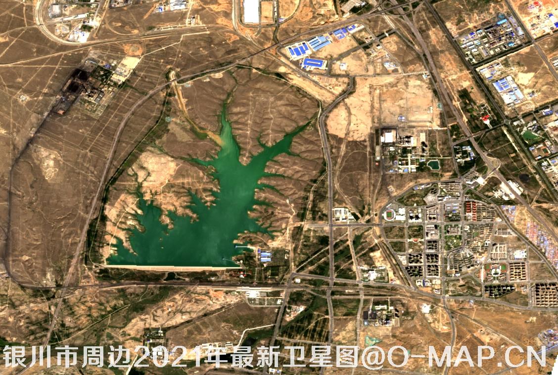 甘肃省银川市周边2021年最新卫星图