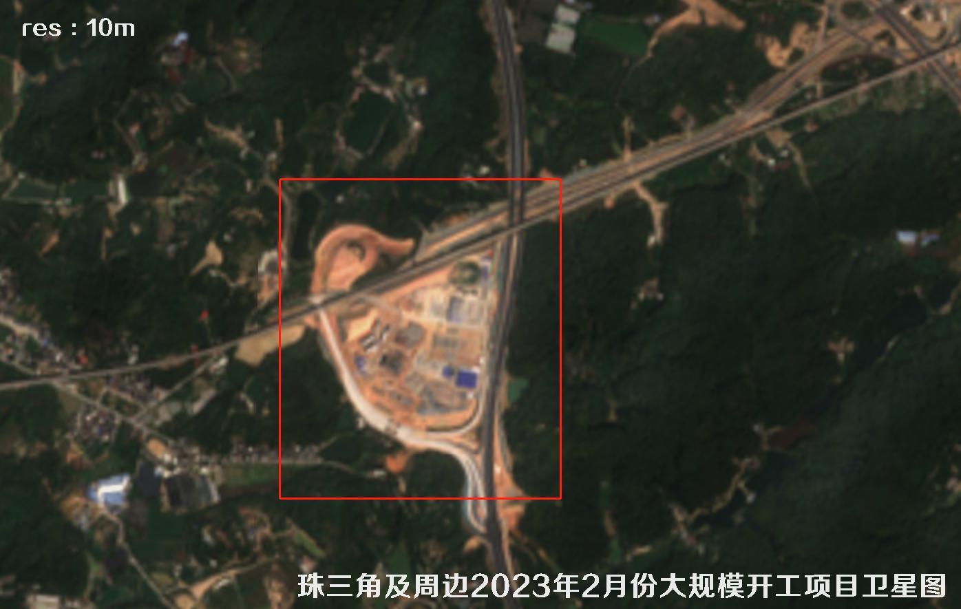 珠三角及周边区域大规模建筑开工项目卫星图