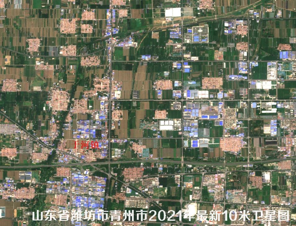 山东省潍坊市青州市2021年最新10米卫星图