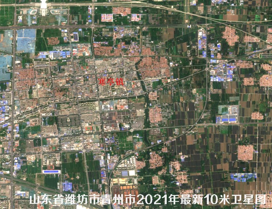 山东省潍坊市青州市2021年最新10米卫星图