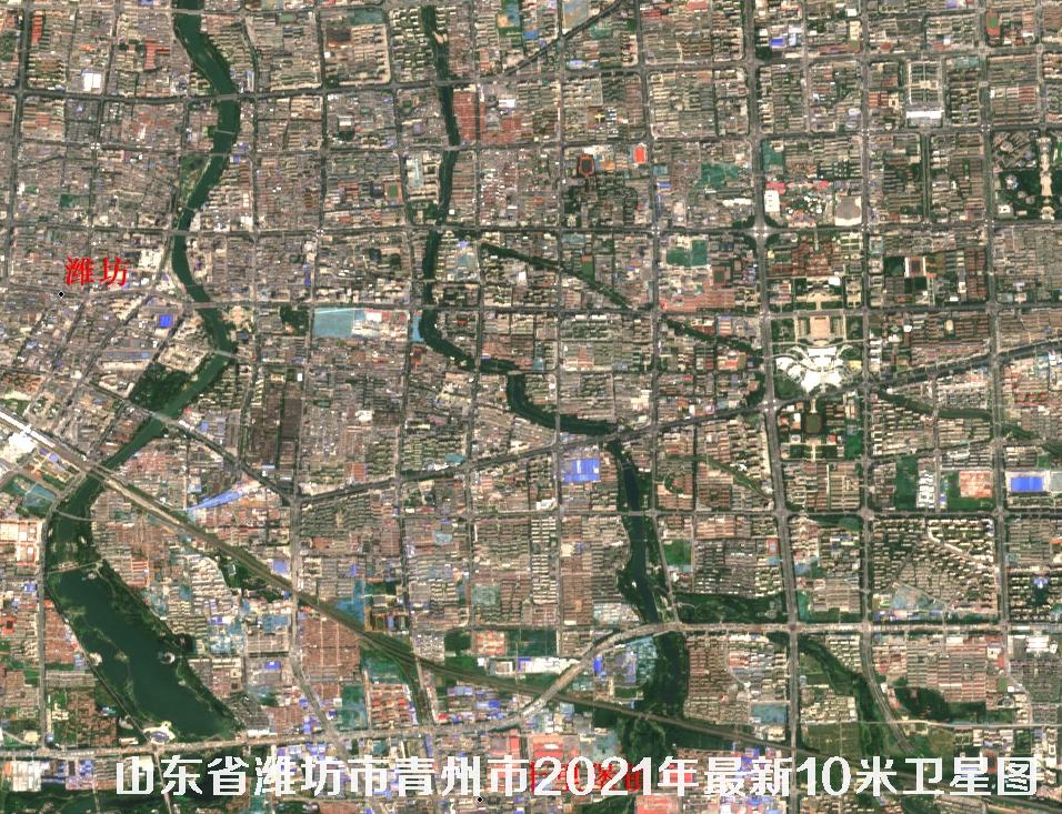 山东省潍坊市青州市2021年最新10米卫星图