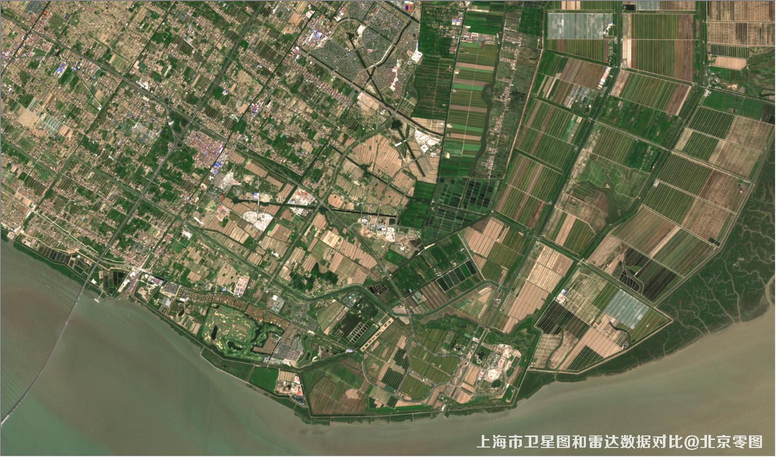 上海市卫星图和雷达数据对比