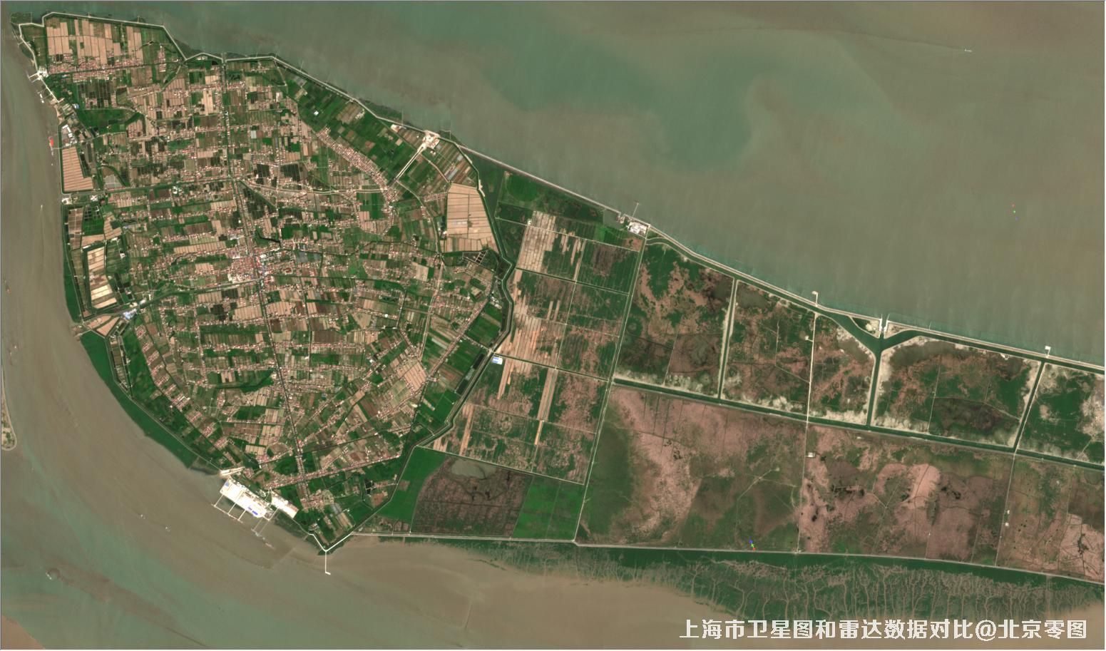 上海市卫星图和雷达数据对比