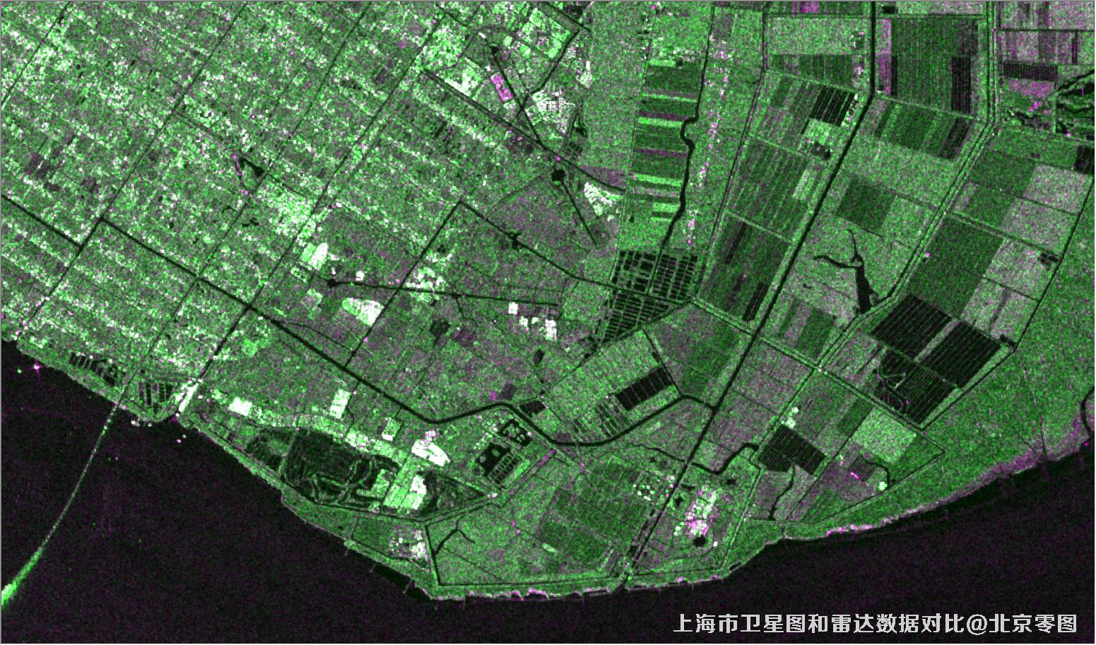 上海市卫星图和雷达数据对比