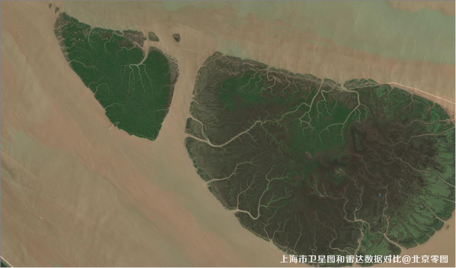 上海市卫星图和雷达数据对比
