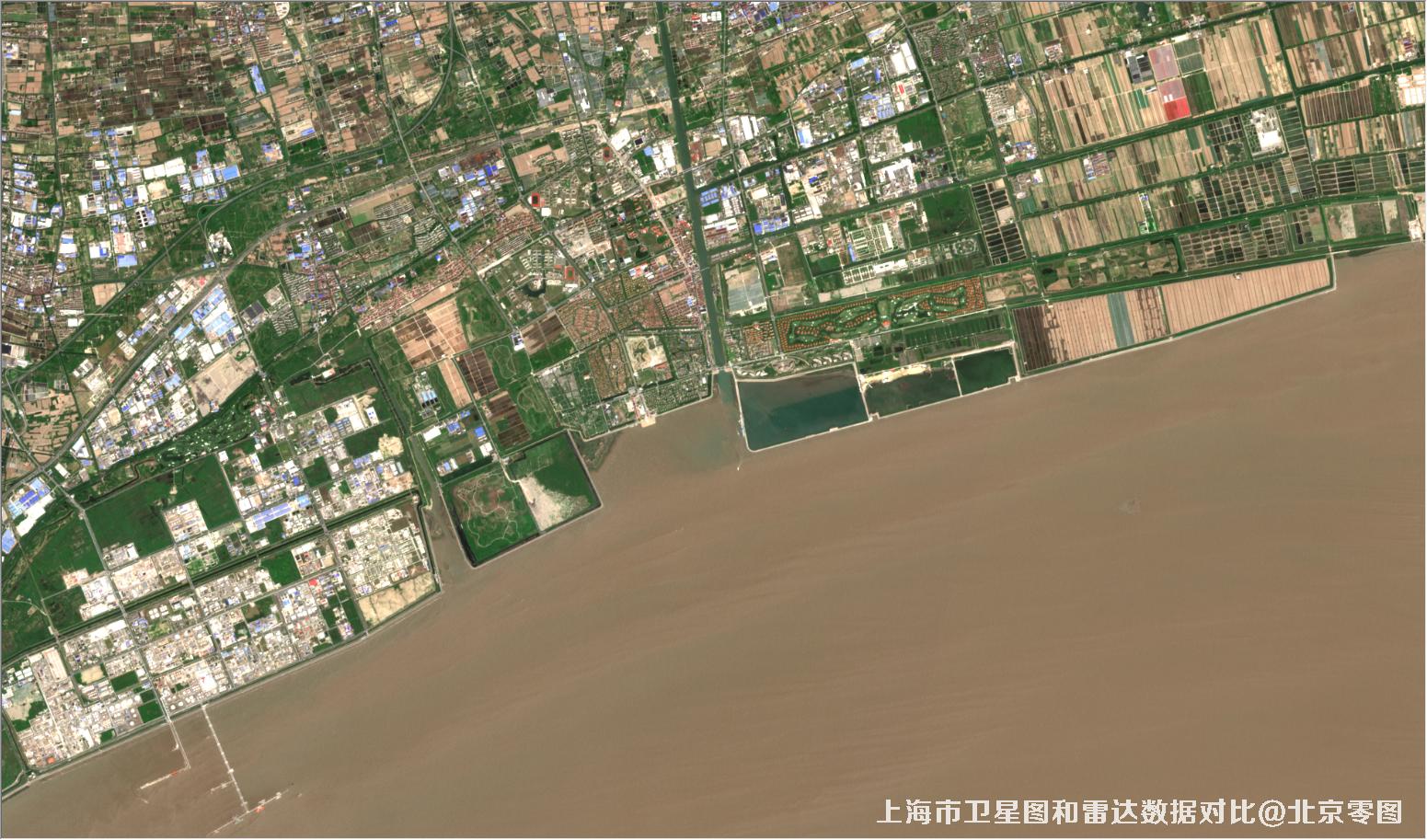 上海市卫星图和雷达数据对比