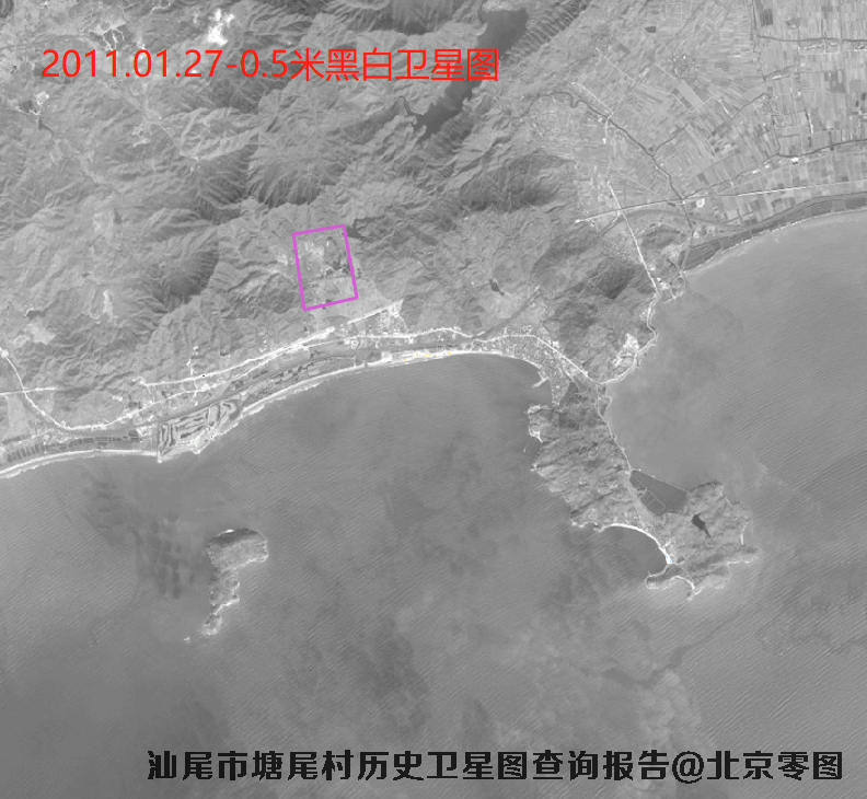 汕尾市塘尾村历史卫星图查询报告