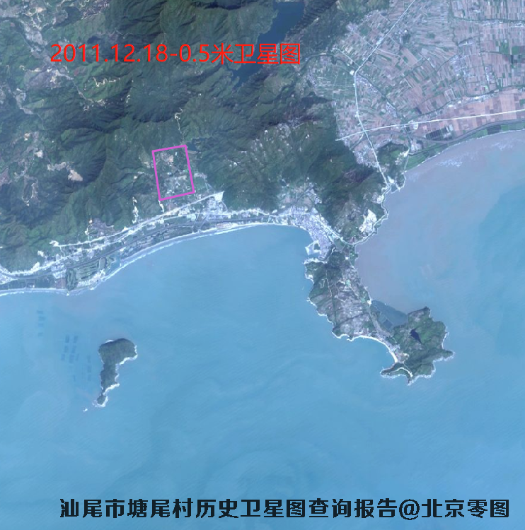 汕尾市塘尾村历史卫星图查询报告