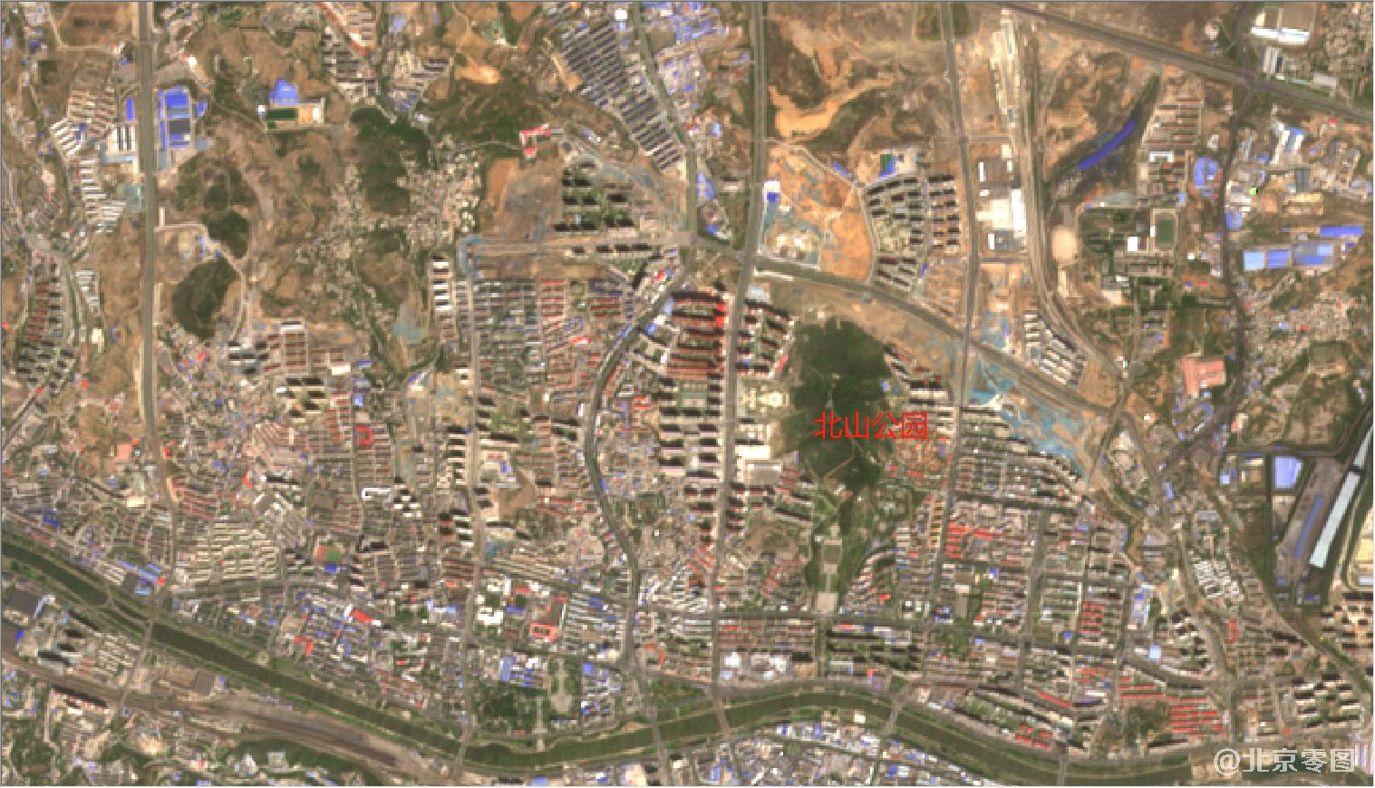 山西省2021年最新卫星图-北山公园