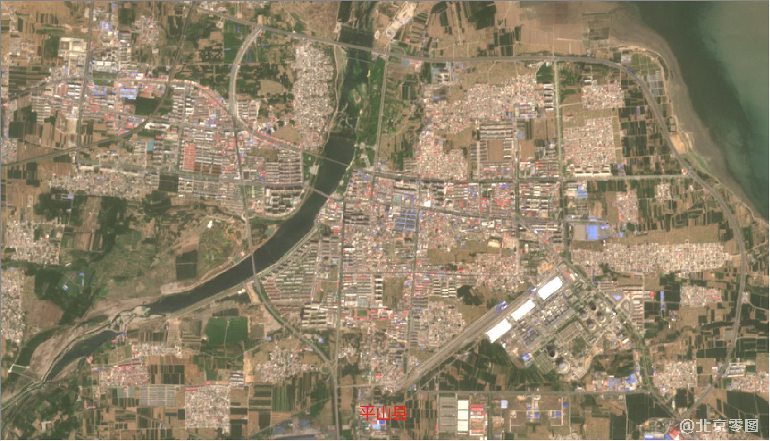 山西省2021年最新卫星图-平山县