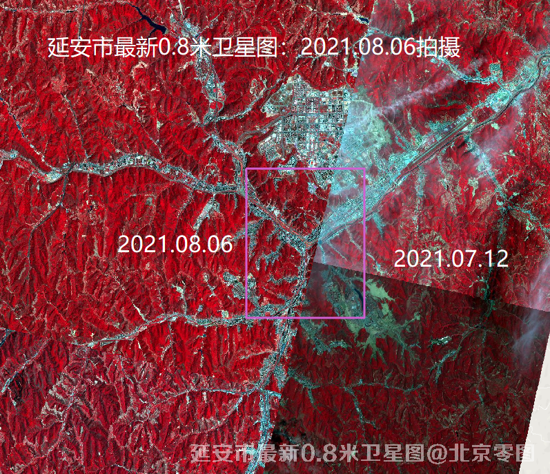 延安市榆林市最新卫星图查询结果