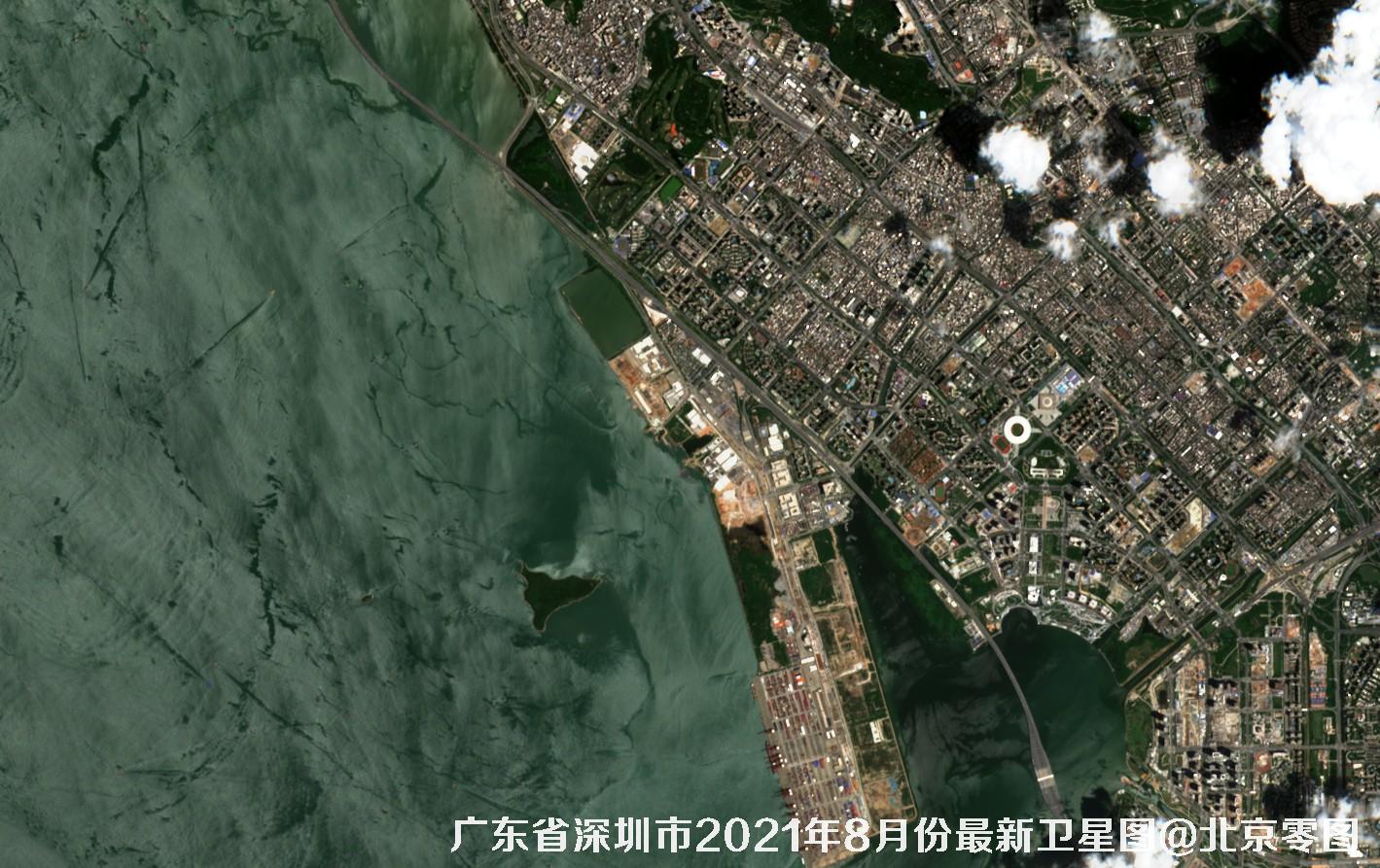 广东省深圳市2021年8月份最新卫星图