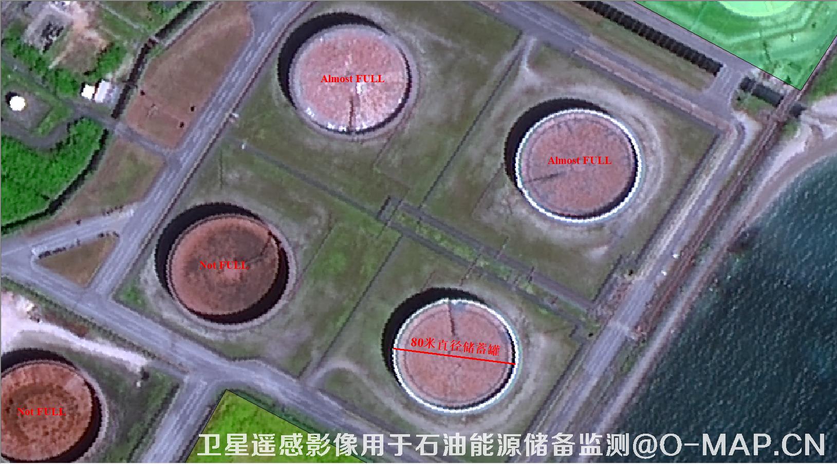 卫星遥感影像用于石油能源储备监测