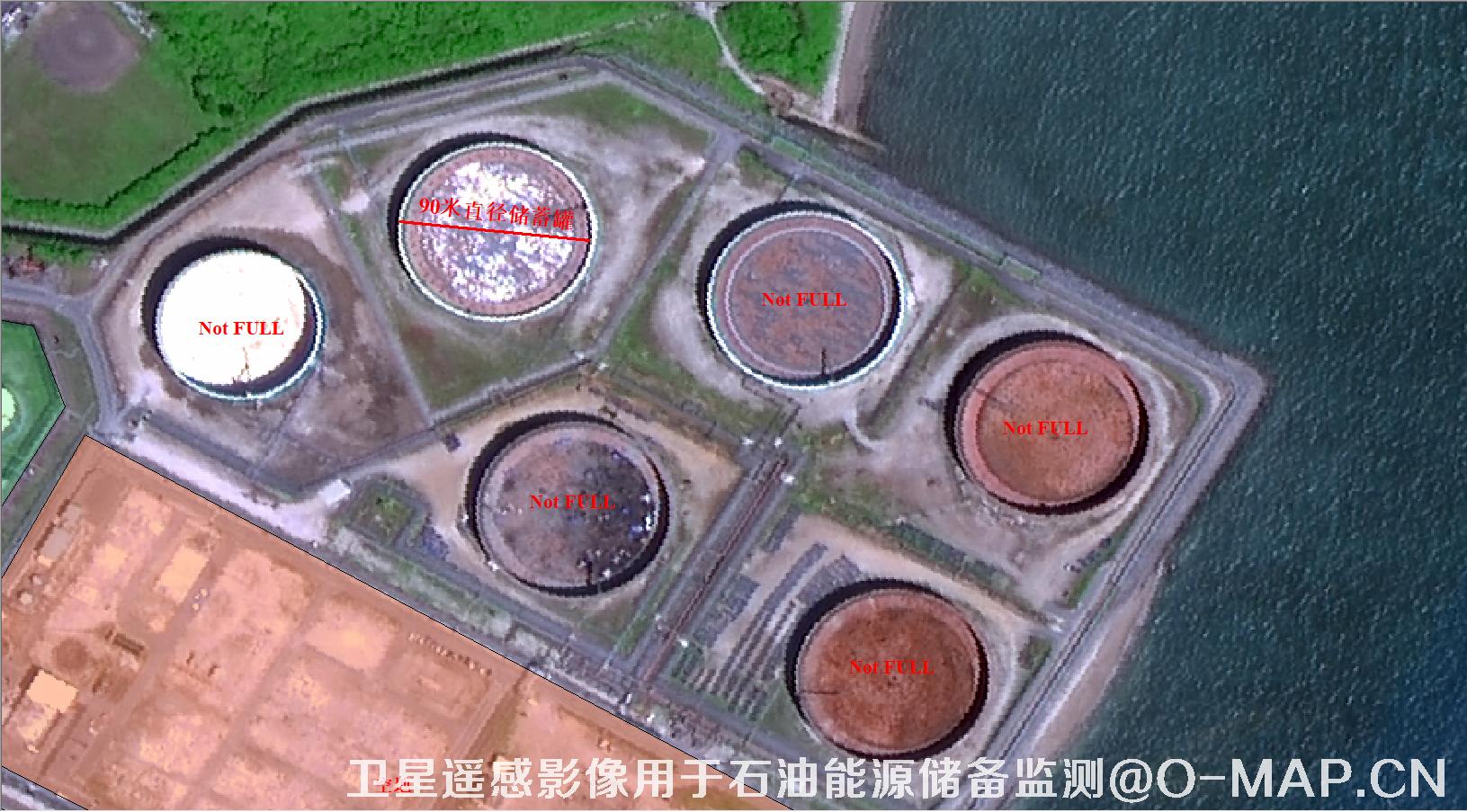 卫星遥感影像用于石油能源储备监测