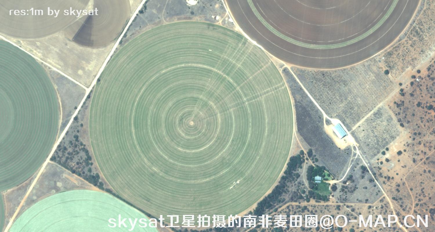 skysat卫星拍摄的南非麦田圈