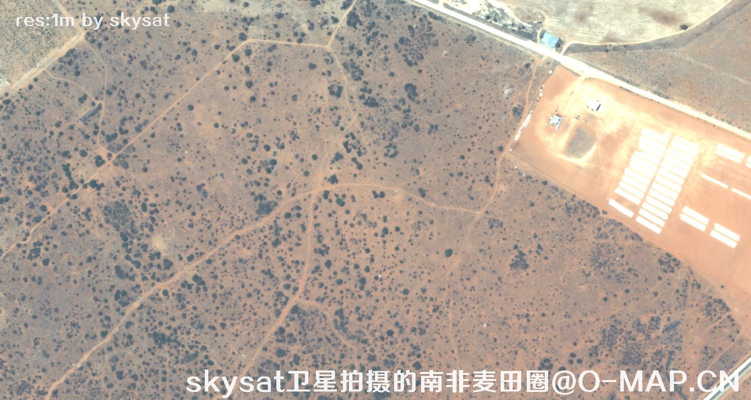 skysat卫星拍摄的南非麦田圈