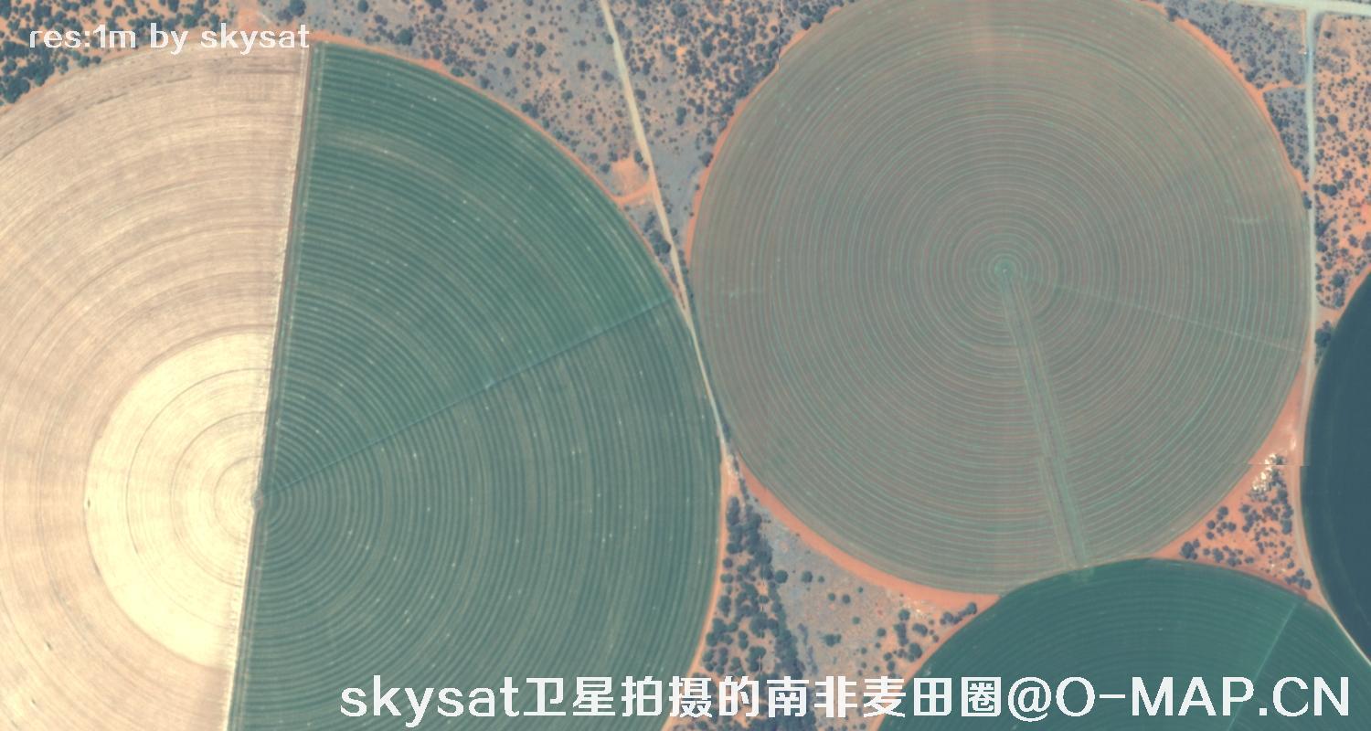 skysat卫星拍摄的南非麦田圈