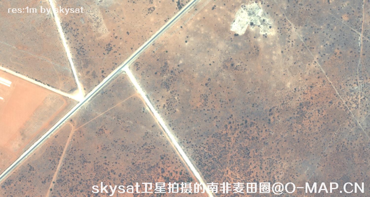 skysat卫星拍摄的南非麦田圈