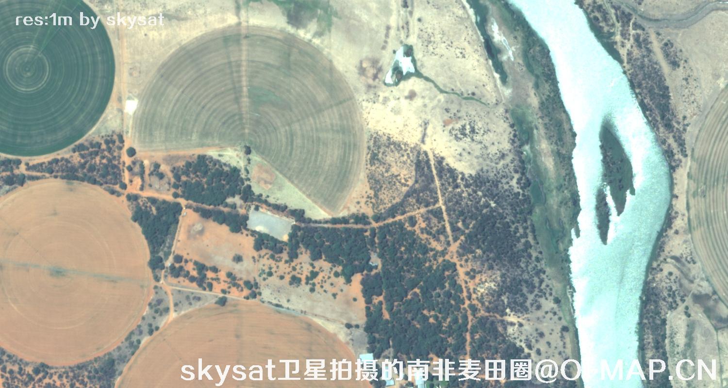skysat卫星拍摄的南非麦田圈
