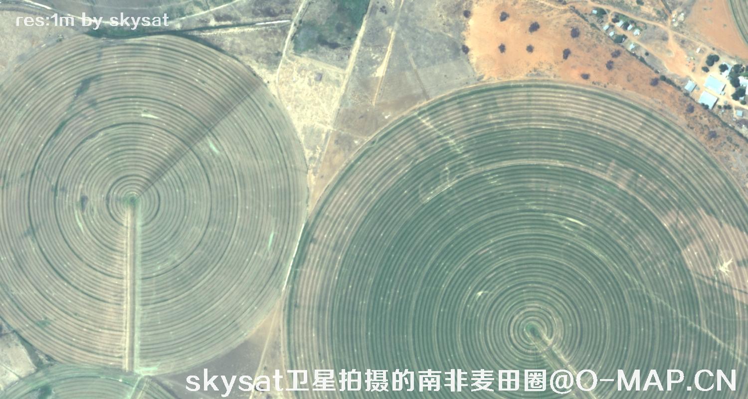 skysat卫星拍摄的南非麦田圈