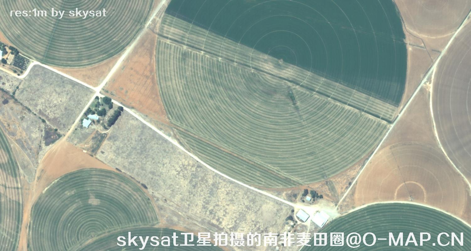 skysat卫星拍摄的南非麦田圈