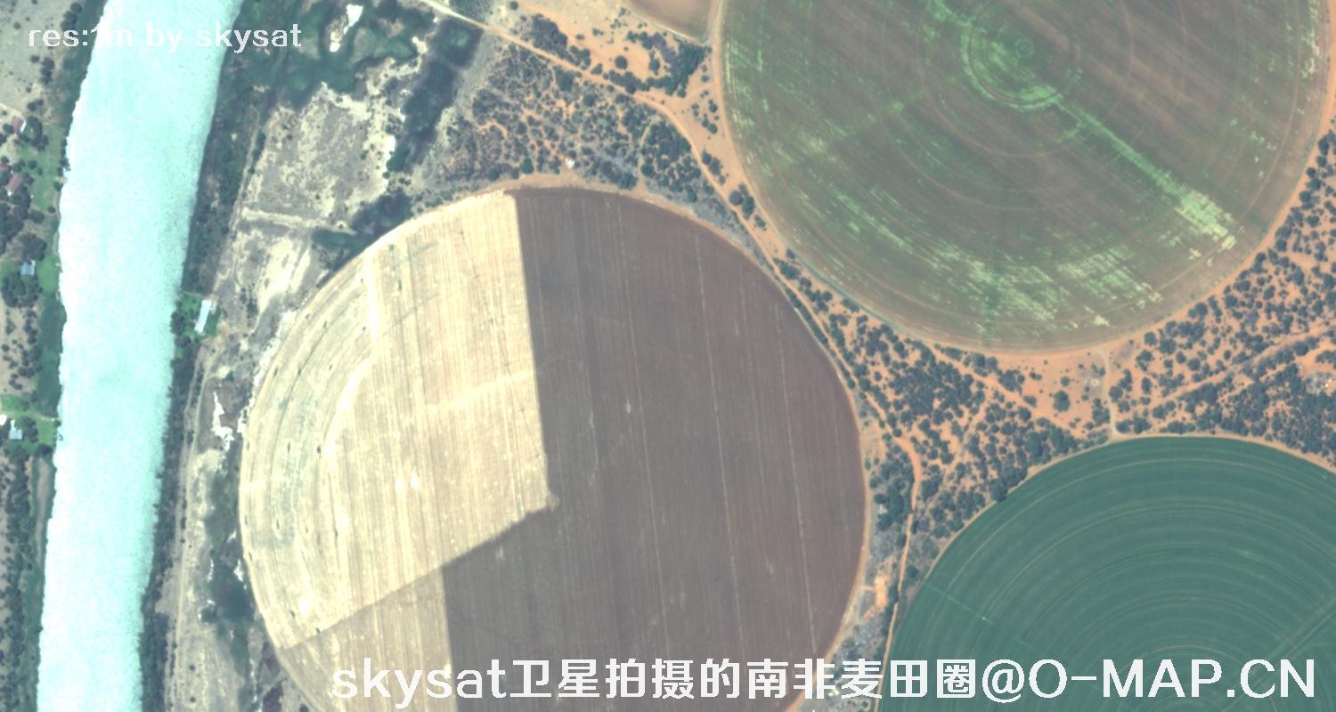 skysat卫星拍摄的南非麦田圈