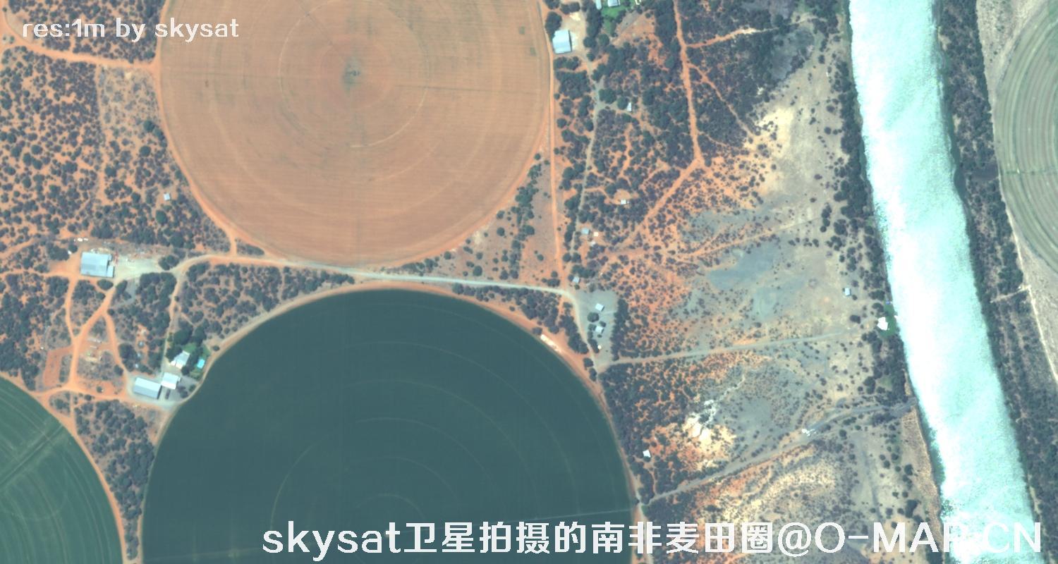 skysat卫星拍摄的南非麦田圈