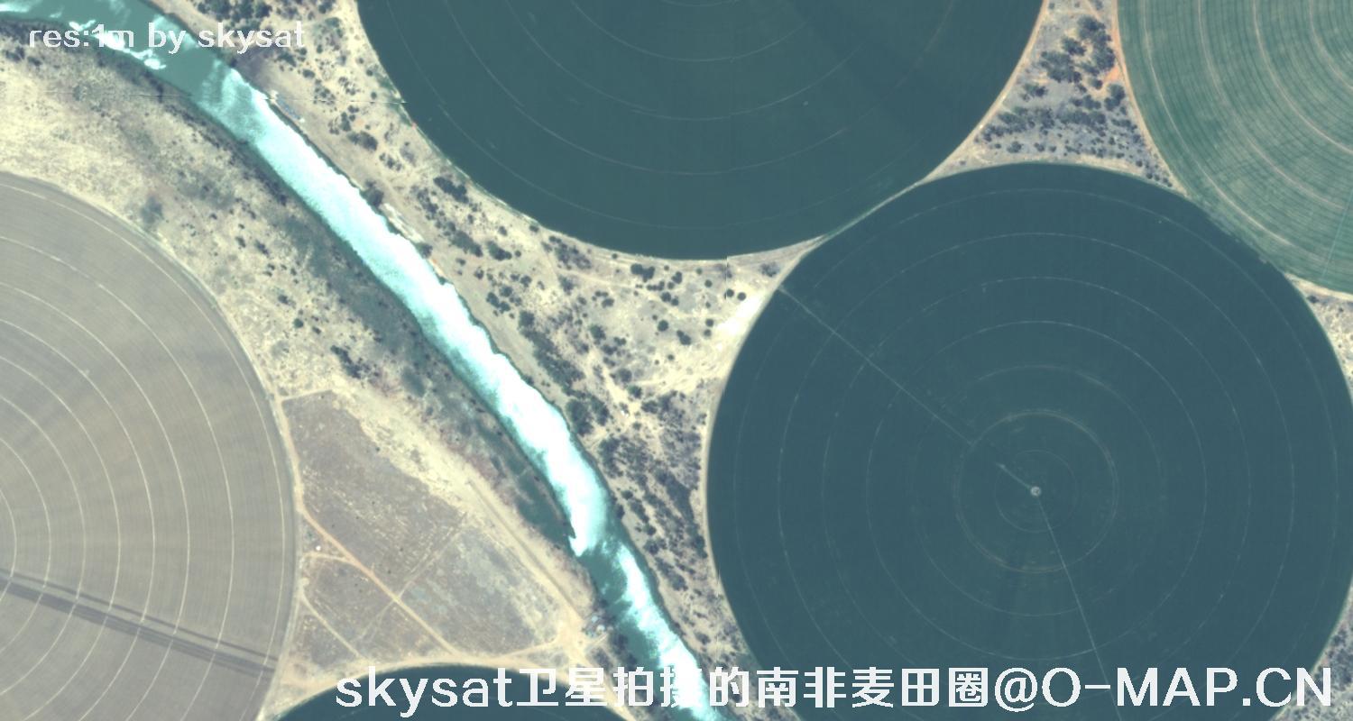 skysat卫星拍摄的南非麦田圈
