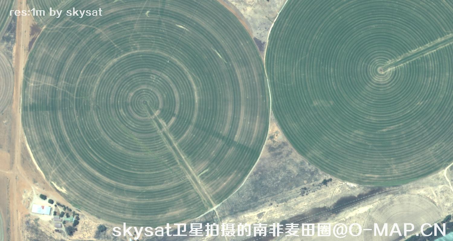 skysat卫星拍摄的南非麦田圈