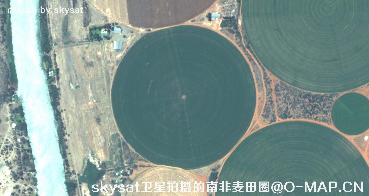 skysat卫星拍摄的南非麦田圈
