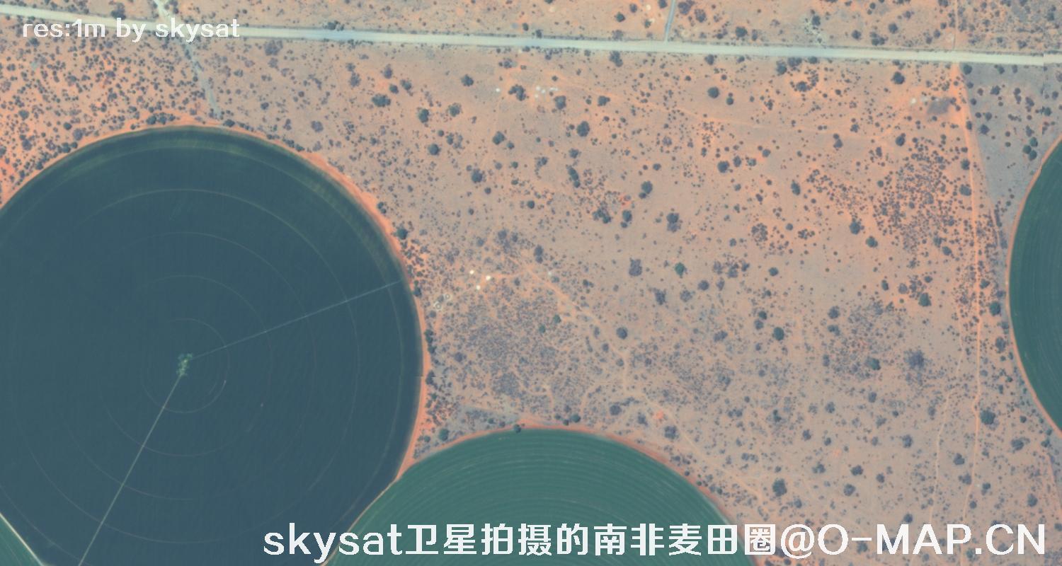 skysat卫星拍摄的南非麦田圈