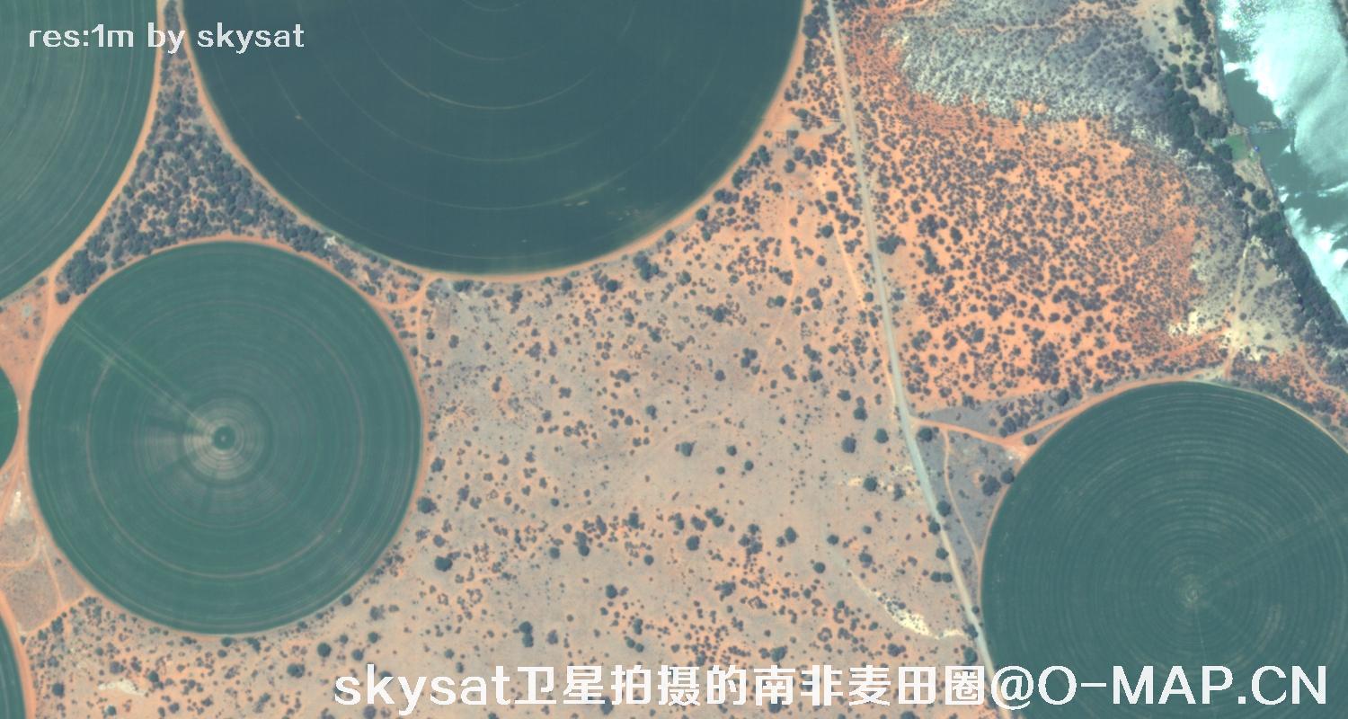 skysat卫星拍摄的南非麦田圈