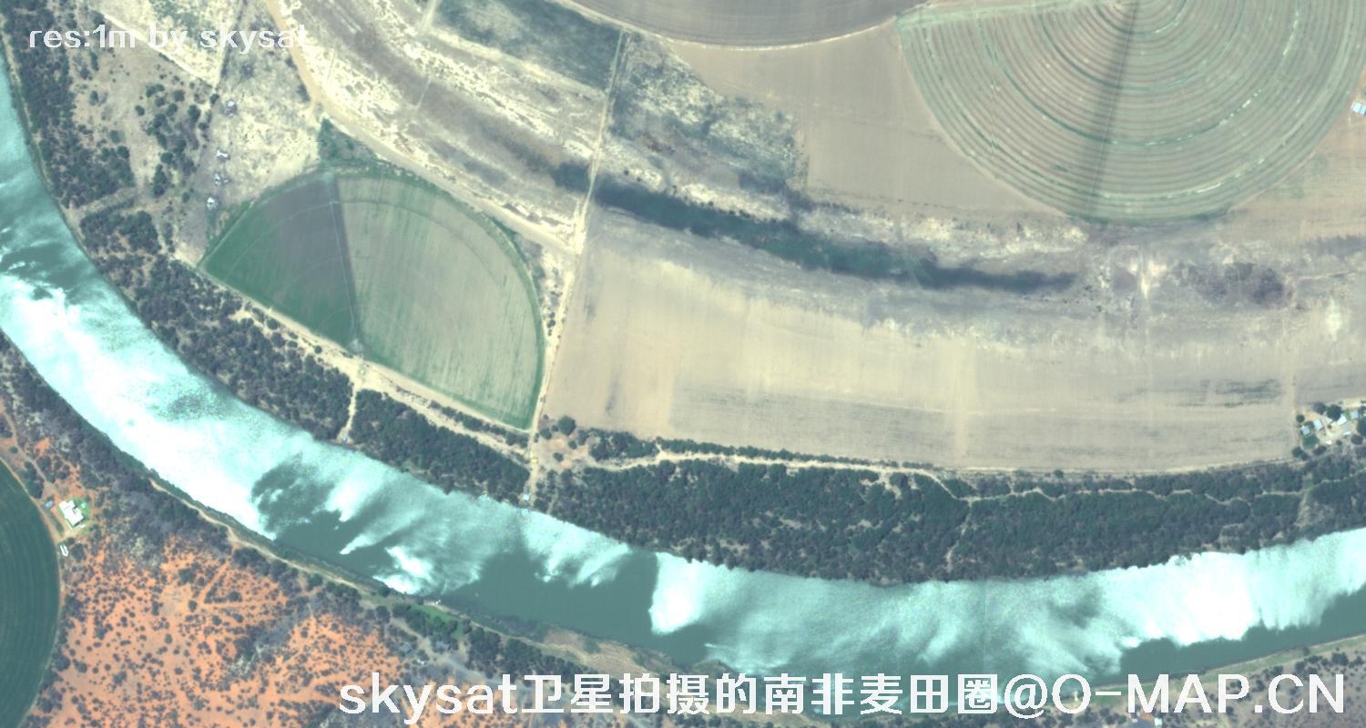 skysat卫星拍摄的南非麦田圈