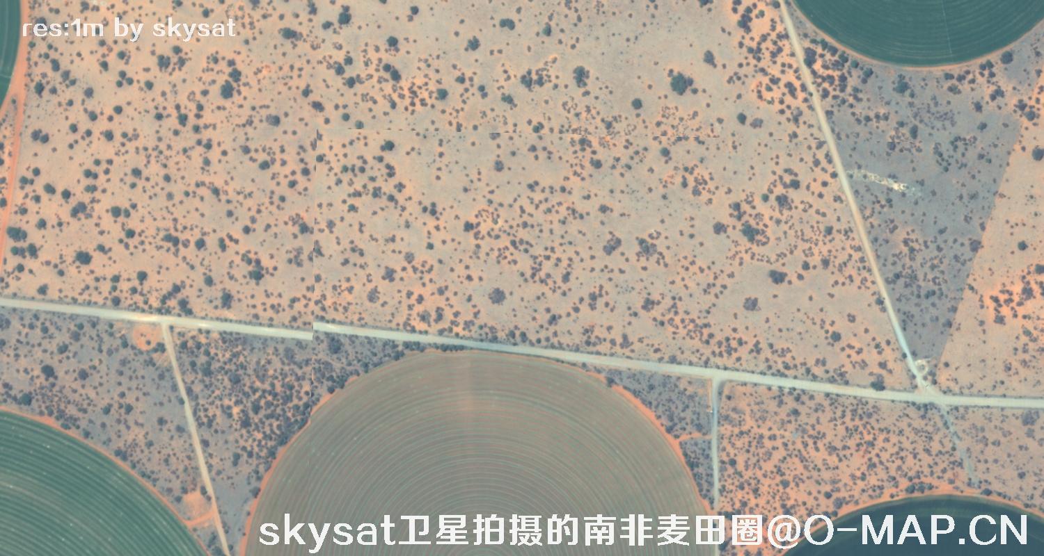 skysat卫星拍摄的南非麦田圈