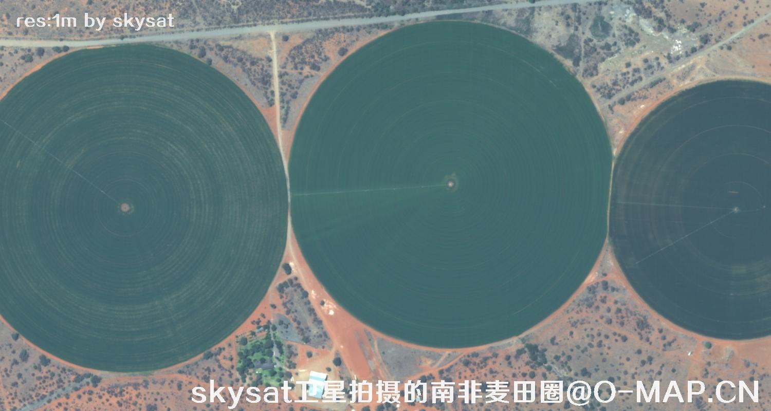 skysat卫星拍摄的南非麦田圈
