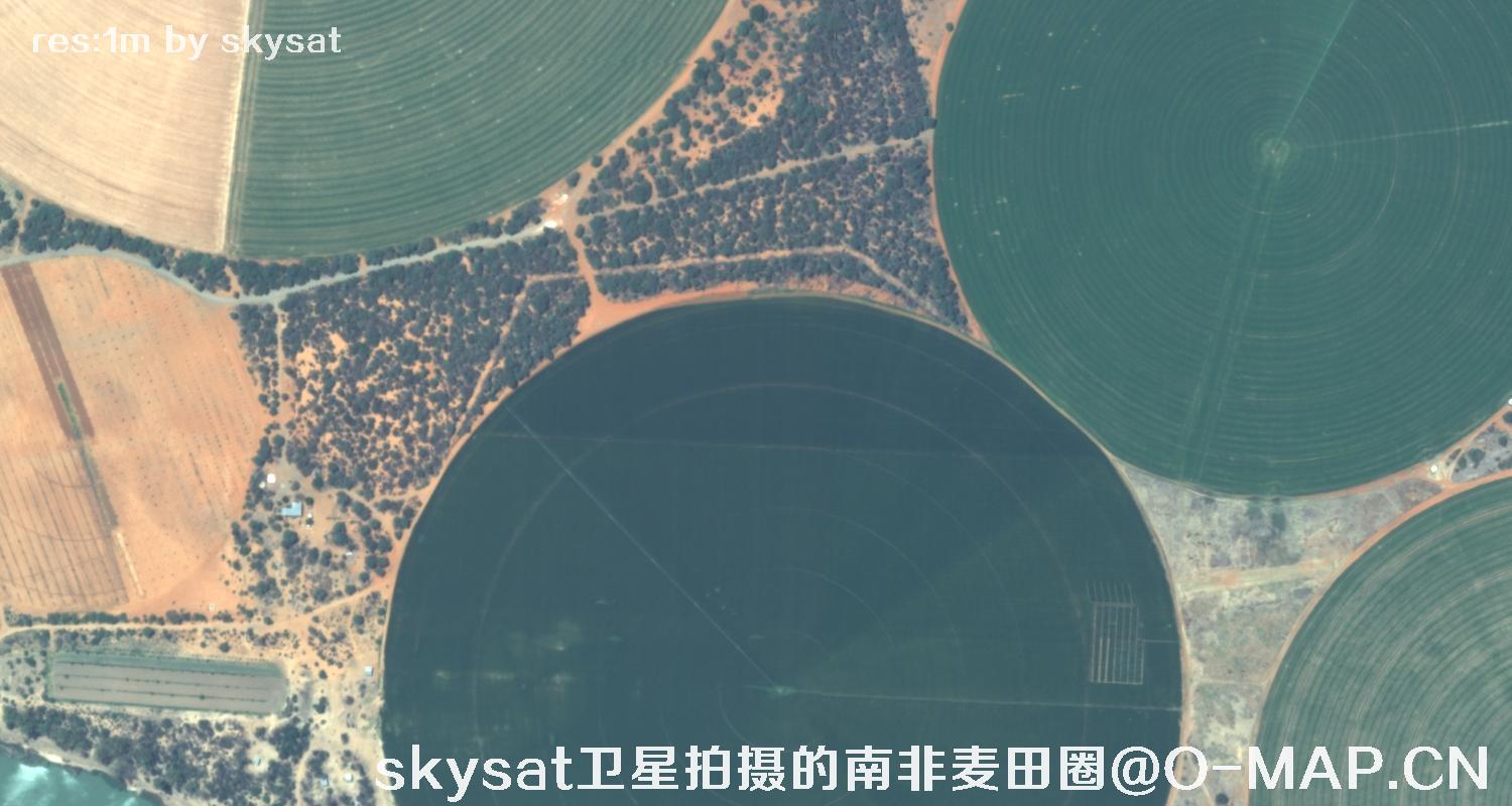 skysat卫星拍摄的南非麦田圈