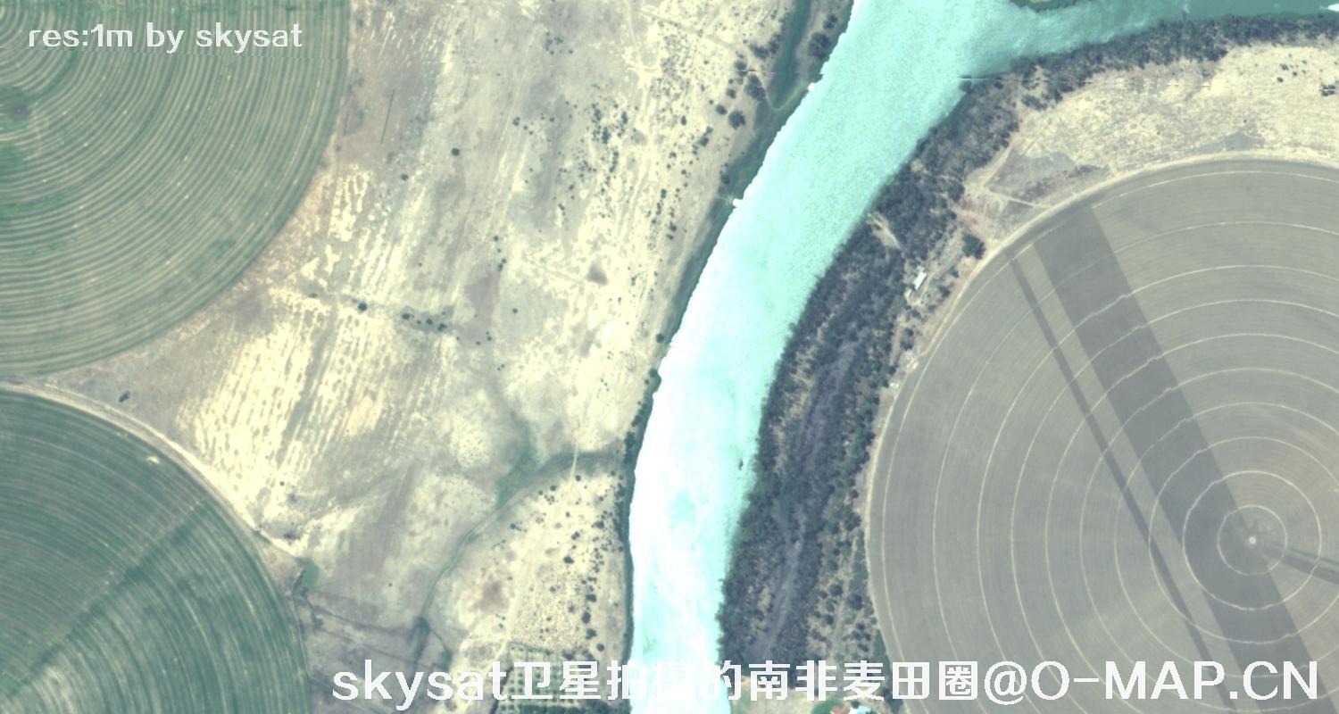 skysat卫星拍摄的南非麦田圈