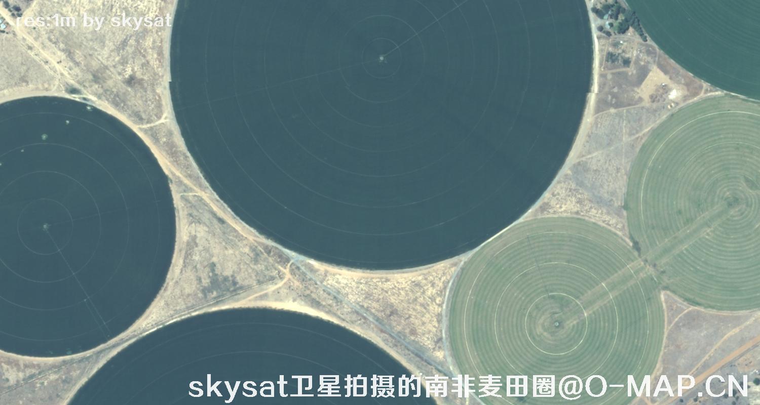 skysat卫星拍摄的南非麦田圈