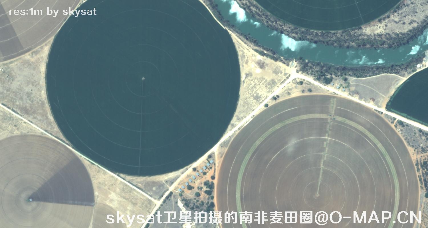 skysat卫星拍摄的南非麦田圈