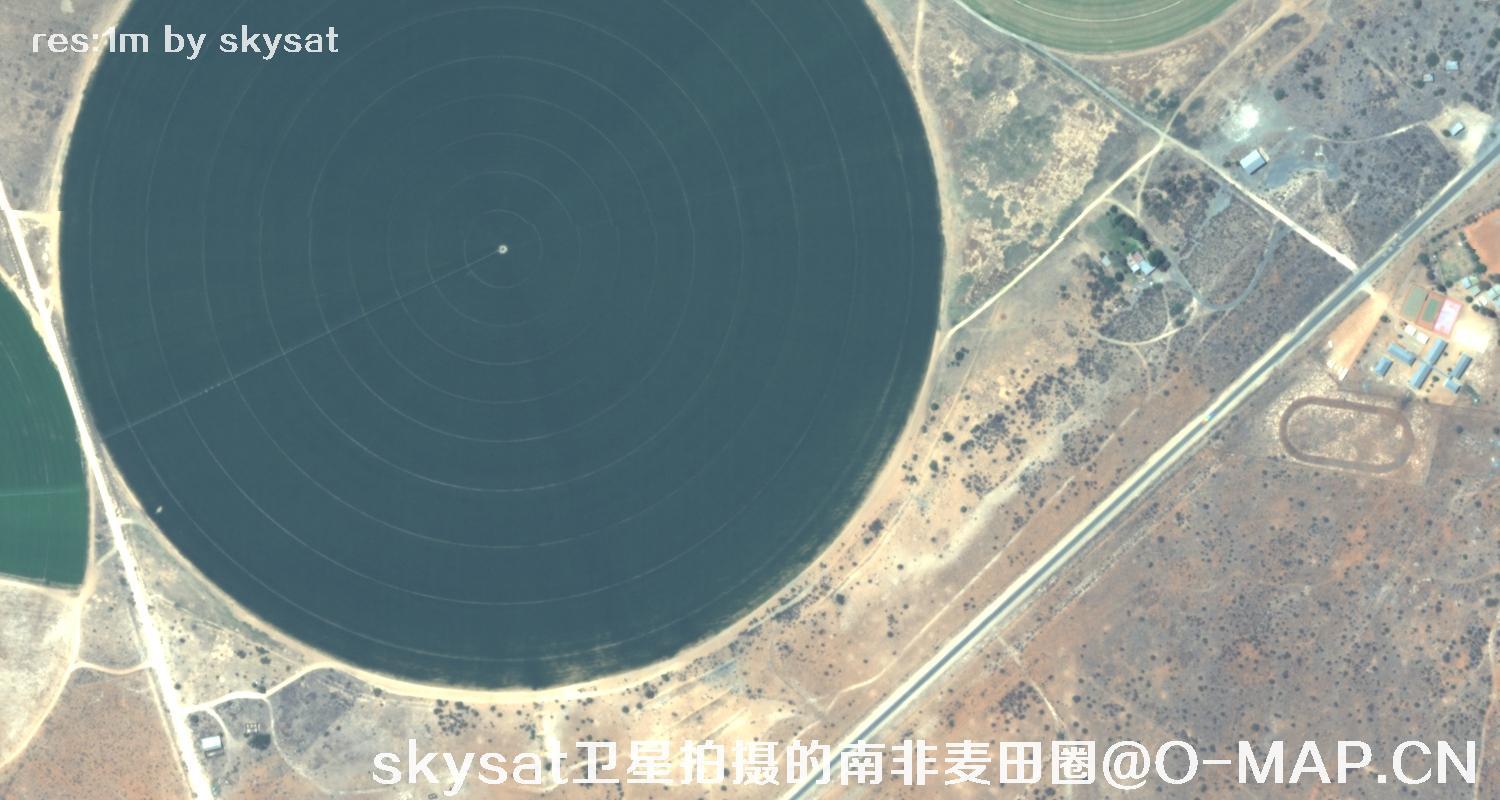 skysat卫星拍摄的南非麦田圈