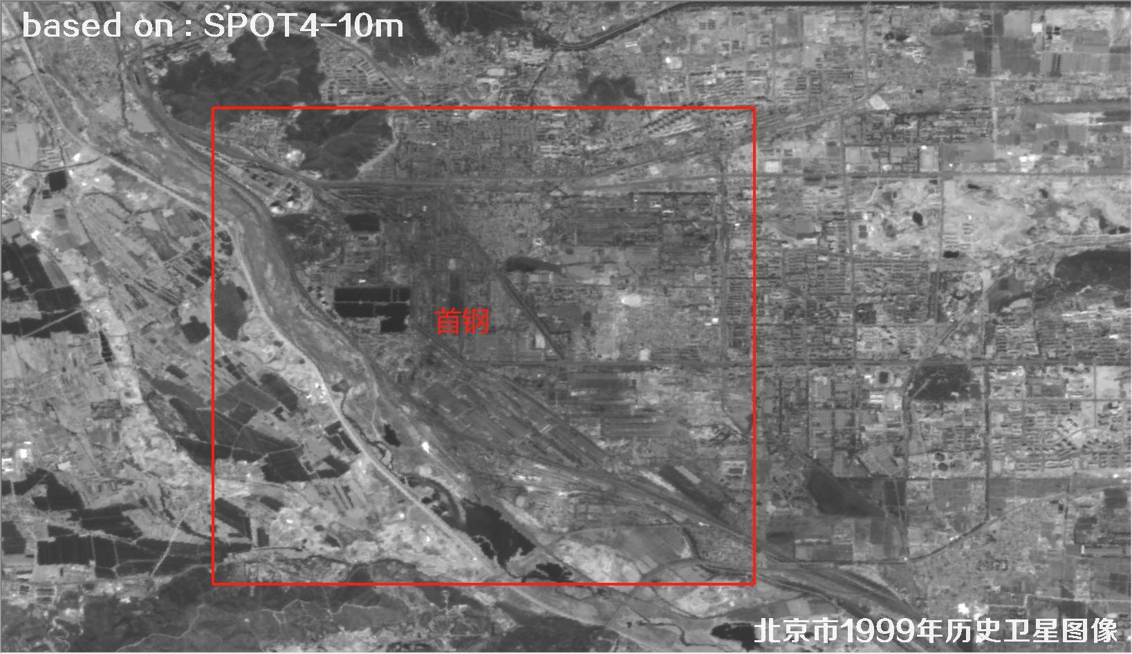 SPOT4卫星1999年拍摄额北京市历史影像图片
