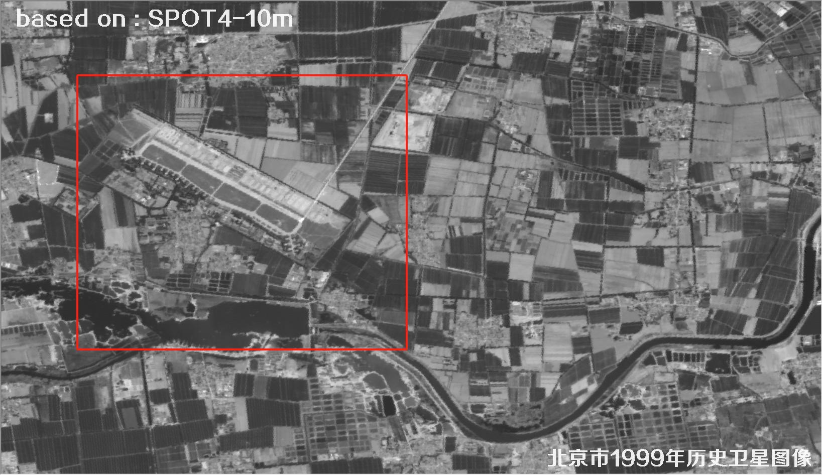 SPOT4卫星1999年拍摄额北京市历史影像图片