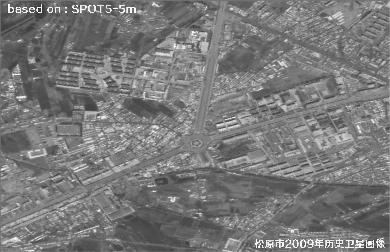 吉林市松原市2009年SPOT5卫星5米分辨率影像图