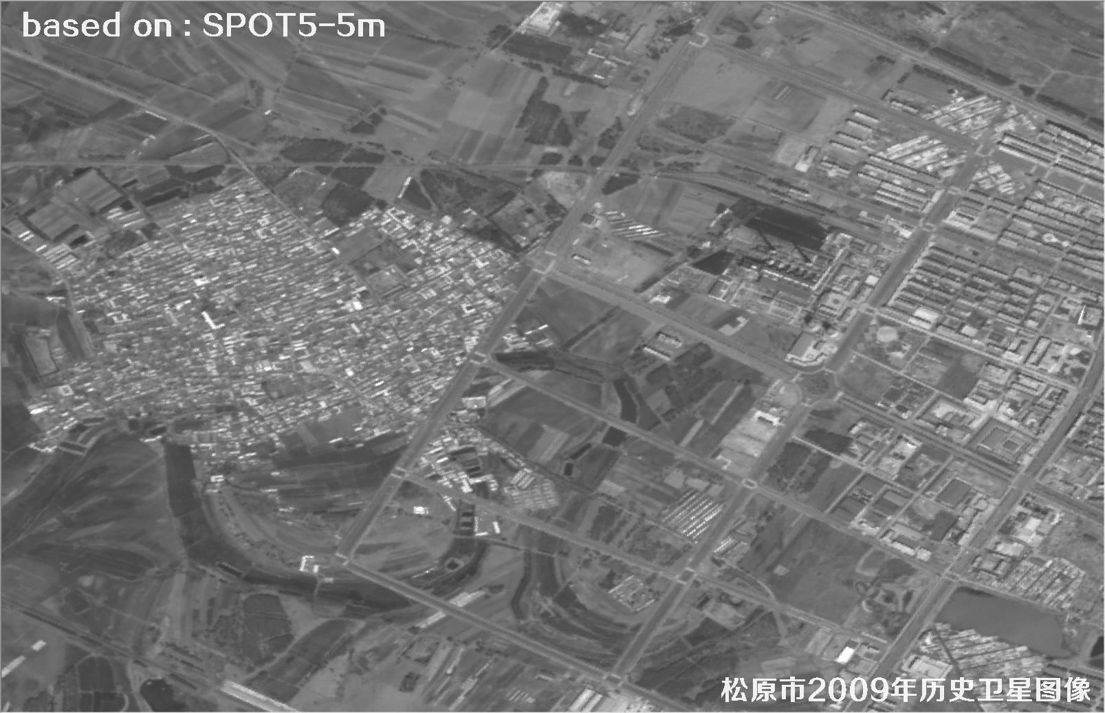 吉林市松原市2009年SPOT5卫星5米分辨率影像图
